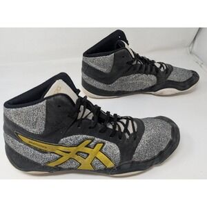 Asics Shoes Snapdown 2 Wrestling Black Gray Mens‎ 10.5 Soft Sneakers MMA Lace Up